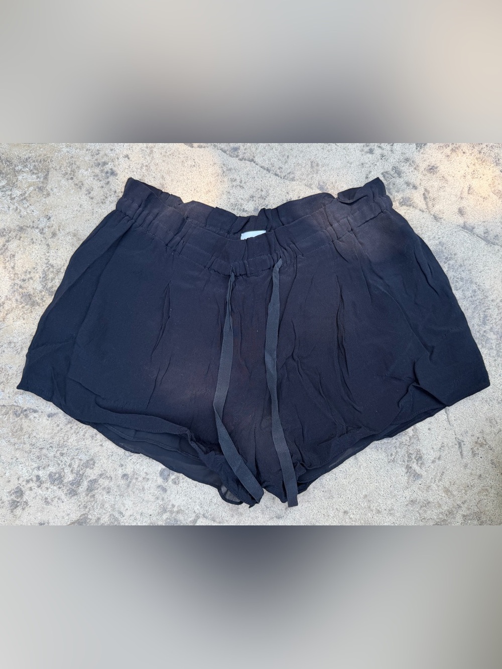 Wilfred Black Elastic Drawstring Casual Shorts
